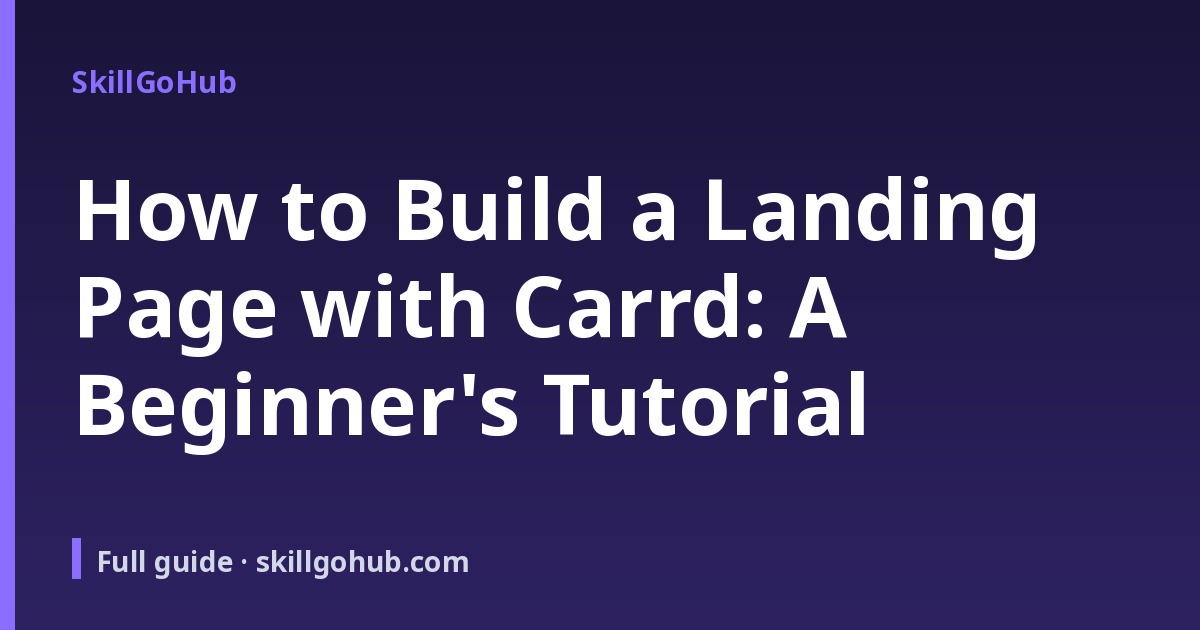 Laptop showing a clean Carrd landing page editor interface